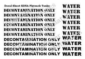 Decontamination /water tank llettering in Black & White